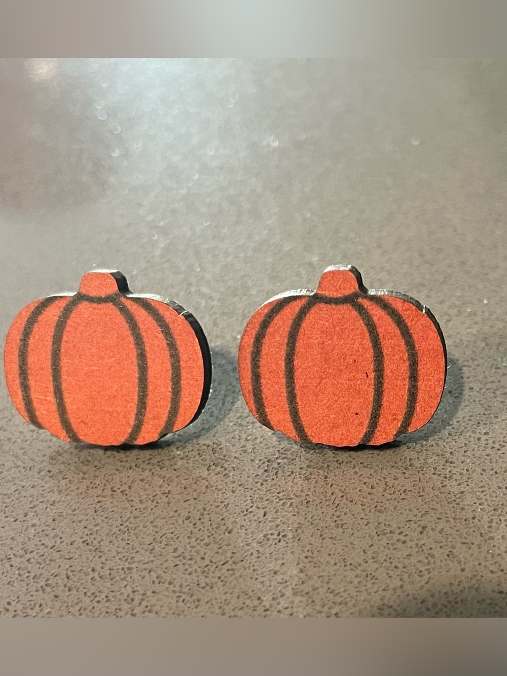 Pumpkin Stud Earrings - Orange Halloween Pumpkin Earrings